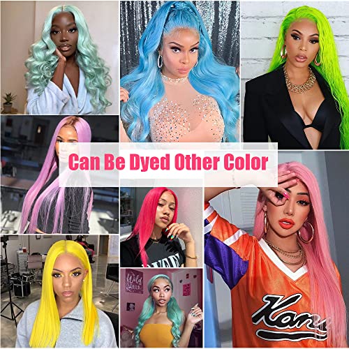 613 Lace Front Wig Human Hair 13x4 Blonde Lace Front Wigs 26Inch 210% Density 613 HD Lace Frontal Wig for Women 12A Brazilian Straight Human Hair Wig Glueless Wigs Pre Plucked with Baby Hair