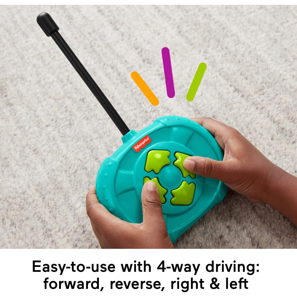 Fisher-Price Preschool Toy Remote Controlled Car My Easy RC with 2 Speeds for Kids Ages 3+ Years