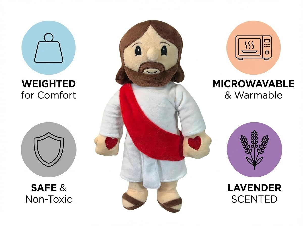 1i4 Group Warm Pals - Jesus - Cozy Lavender Scented Plush Toys - Stuffed Jesus Plush - Coolable Comfort Plushie - Christian Toys