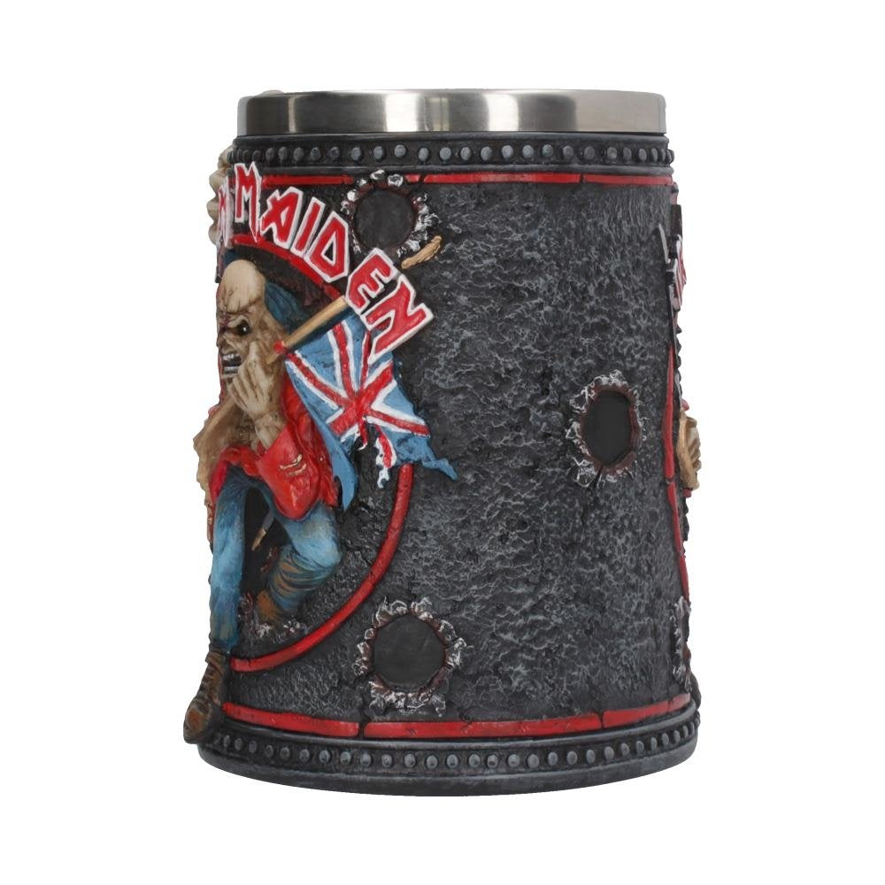 Nemesis Now Iron Maiden Eddie The Trooper Tankard Mug, Officially Licensed Rock Band Merchandise, High-Quality Resin, 14cm