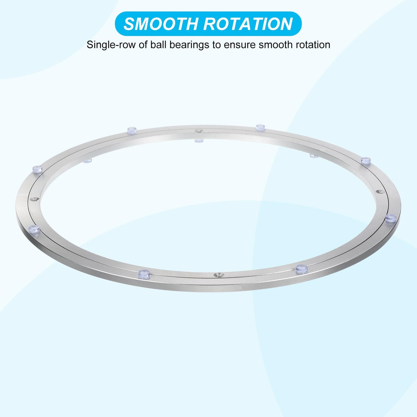 uxcell Aluminium Lazy Susan Turntable Bearing, 20 Inch Round Rotating Bearing Turntable Base for Kitchen Dining Table Base Only