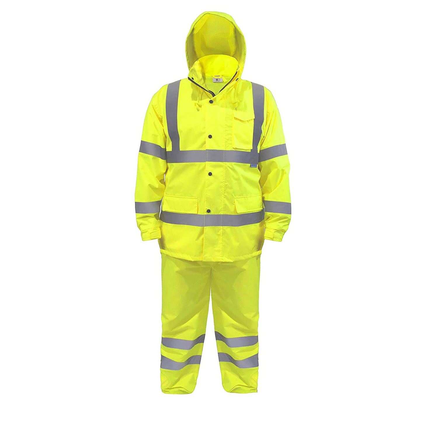 JORESTECH Safety Rain Set/Jacket Reflective High Visibility Yellow JK-03 / Pants Lime ANSI 150D Heavy Duty PANTS-03 (XL)
