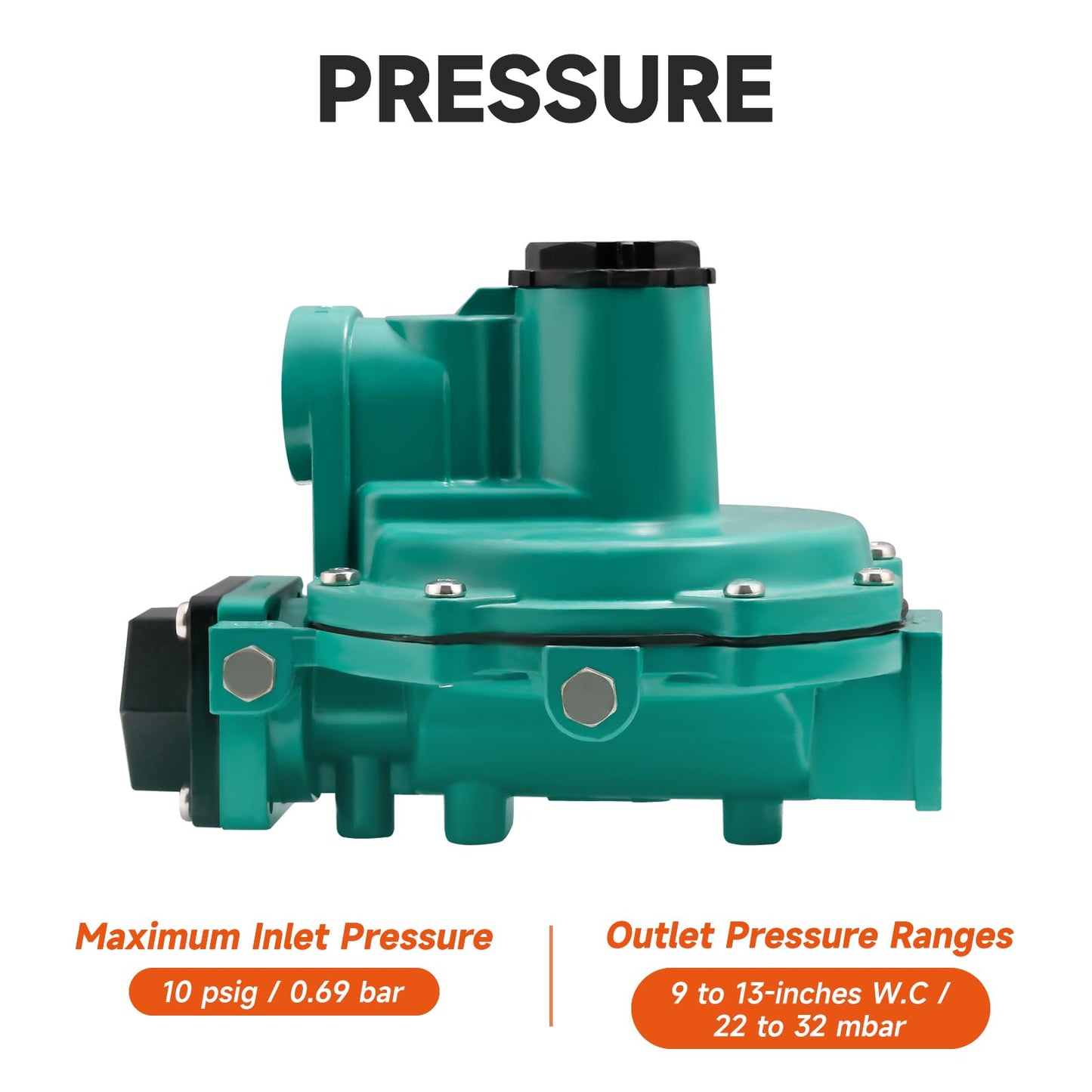Roastove LP-Gas Equipment R622-DFF 2nd Stage Regulator, 9-13" W.C Spring, 3/4" x 3/4" NPT