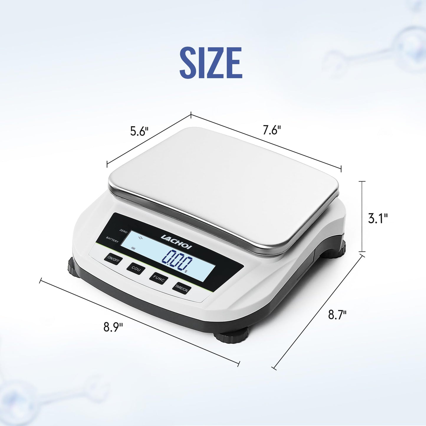 LACHOI Lab Analytical Balance 5000g×0.01g Analytical Balance High Precision Lab Scale 0.01g Accuracy Jewelry Scientific Scale (No Test Weight)