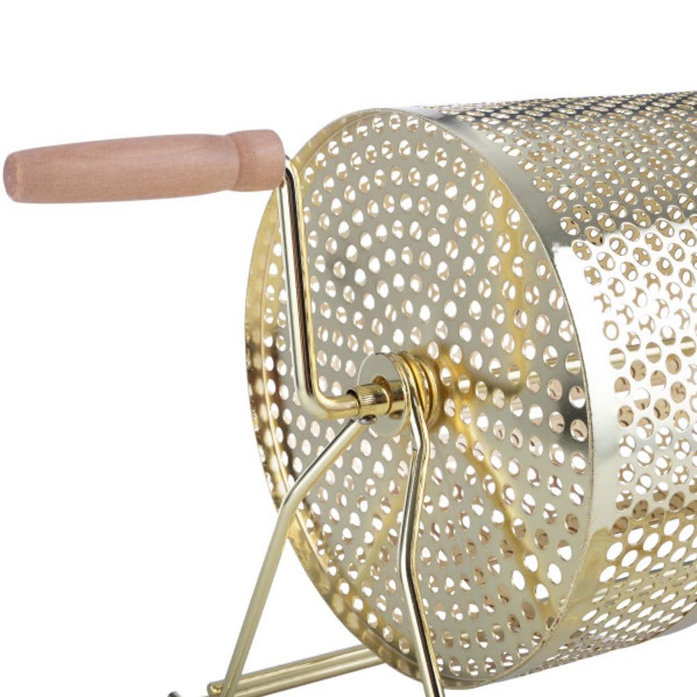 Raffle Ticket Drum - Ticket Spinner Holds Up to 2500 Tickets or 80 Ping Pong Balls for Professional Raffles or Drawings by Trademark Poker (Gold)
