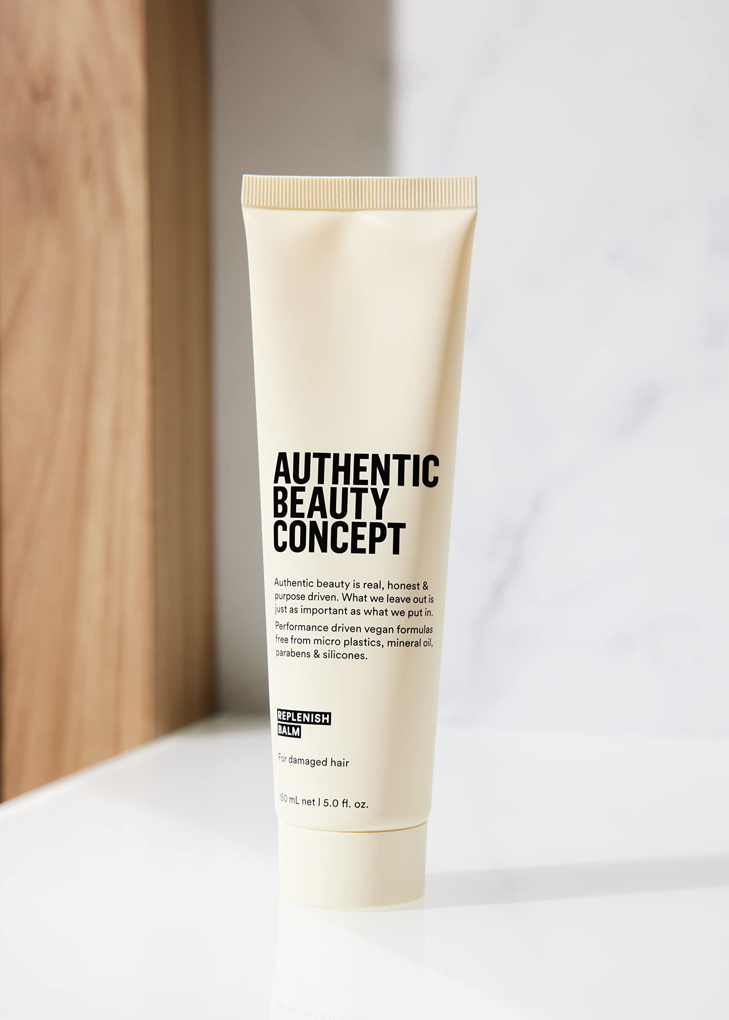 Authentic Beauty Concept Replenish Balm | Replenishing Hair Balm for Damaged Hair | Protects from Blow Dry Damage & Strengthens Hair | Vegan & Cruelty-free | Silicone-free | 5 fl. oz
