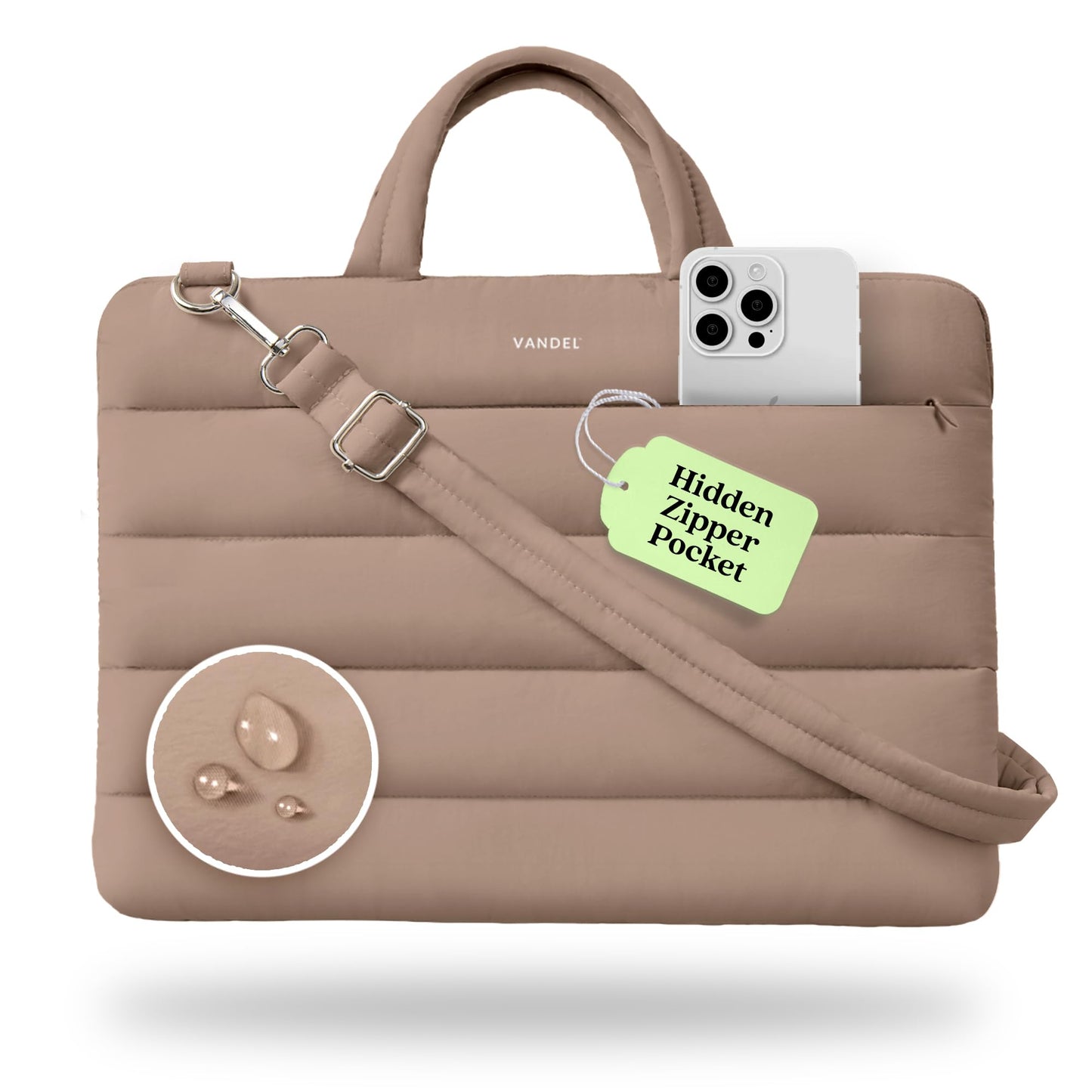 Vandel 13-14 inch Laptop Carrying Case Sleeve with Strap, Shoulder Bag with Handle, 14 in Laptop Computer Bag for Women, MacBook Air 13 Inch Carrying Case, MacBook Pro 14 in HP Messenger Carrier