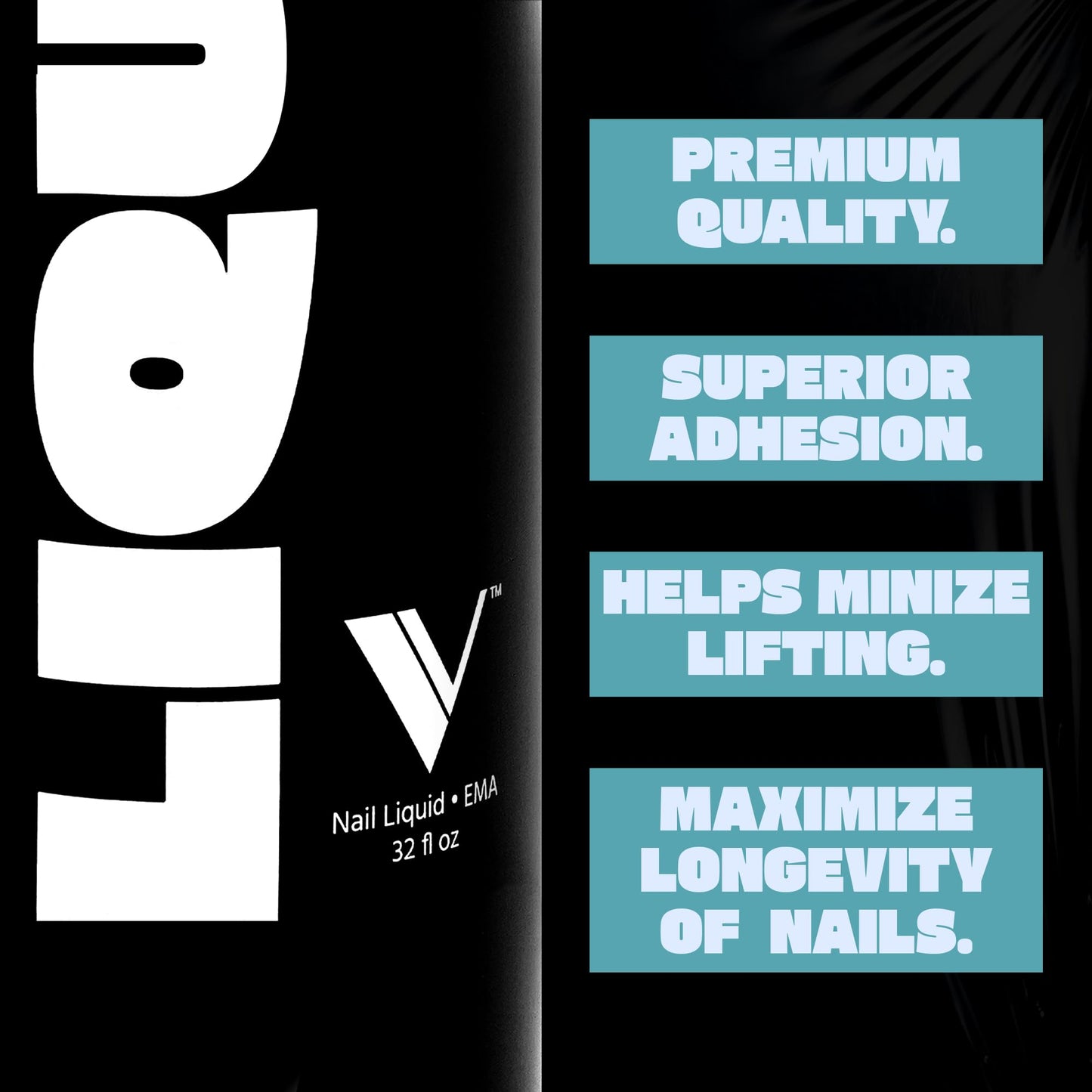 V Beauty Pure Monomer Acrylic Nail Liquid - Long-Lasting Nail Monomer Liquid for Smooth & Glossy Finish - Acrylic Nail Supplies for Nail Technicians, Salon & Home Manicure & Pedicure, HEMA-Free, 32 Oz