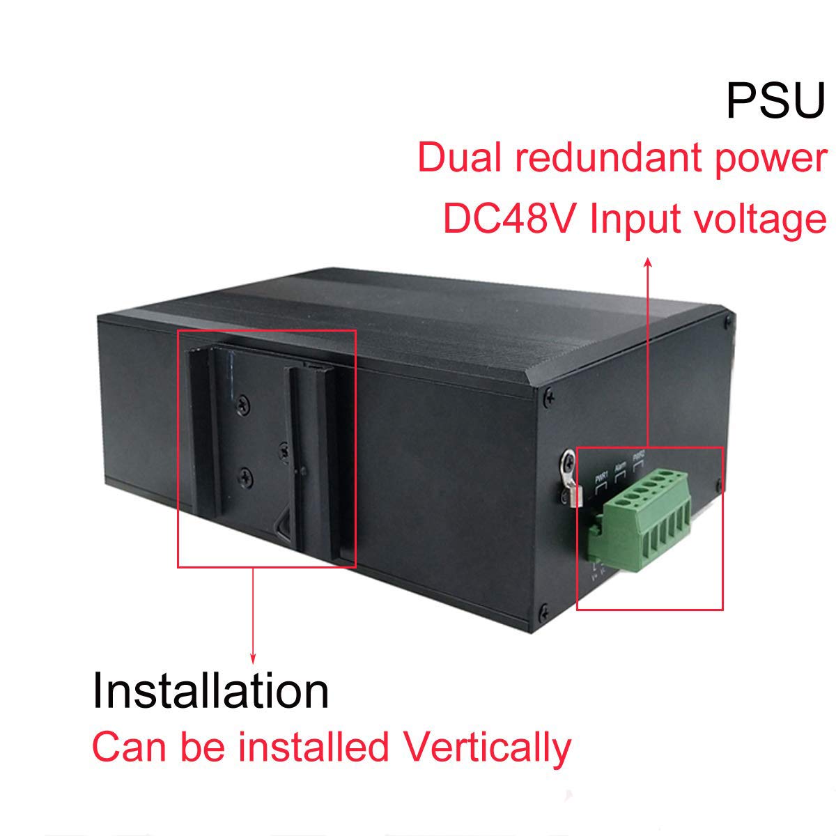 OLYCOM Industrial Switch 8Port Gigabit Ethernet with POE 240W Total 2Port SFP Din Rail Mounted IP40 for Outdoor Use