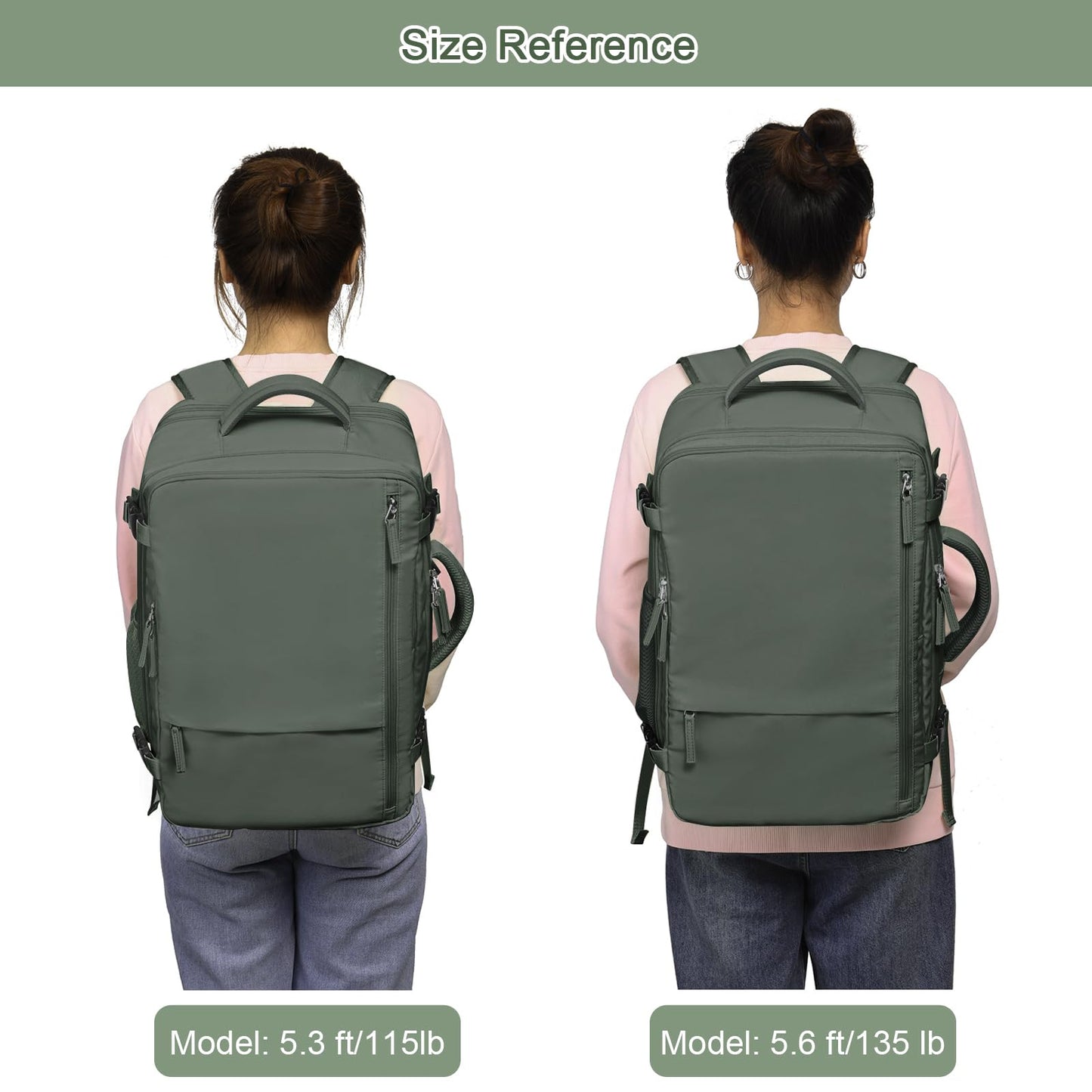 Sinaliy Large Expandable Travel Backpack for Men and Women, 17 Inch Laptop, Waterproof, Casual, College Bookbag, Backpack for Women, as Person Item Flight Approved