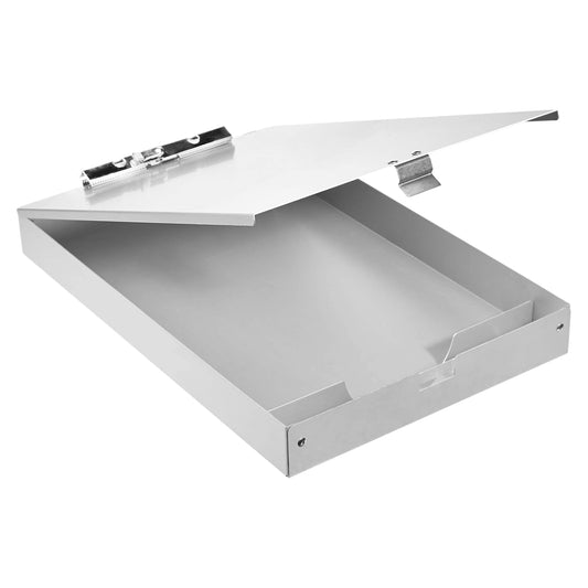 Amazon Basics Aluminum Storage Clipboard - 14" x 9", Two-Tier, Standard Clip, 8-Pack, Silver