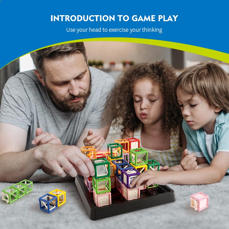 VkotaVkoty Reasoning Laser Maze, Ultimate STEM Toy for Boys Age 8-12, Logic Game with 60+ Challenges, Perfect 8-12 Year Old Boy Birthday Gift to Cultivate Spatial Planning & Scientific Exploration