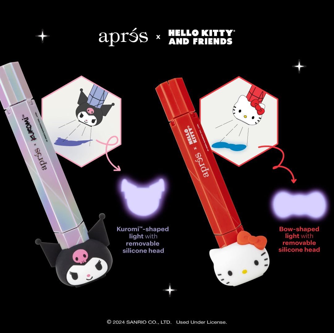 APRÉS x Kuromi™ Omni Light, Gel-X UV LED Nail Lamp, Flash Curing Wand, Handheld or Standing Cordless Nail Lamp for Gel Nails