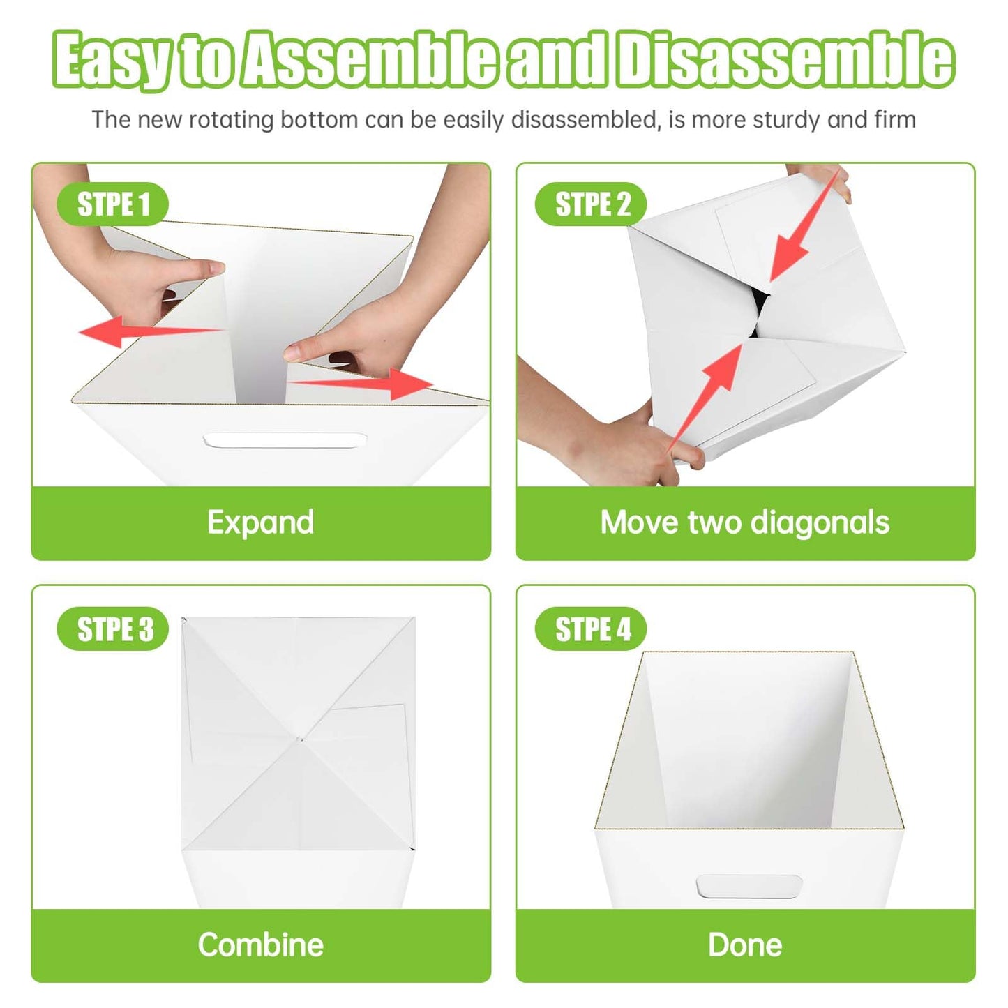 Ickimee 4 Pack 30 Gallon Extra Strong Corrugated Cardboard Disposable Trash Cans for Parties & Events – Heavy Duty Reusable Portable Garbage Cans, Recycling Trash Bins, (White, 30" H x 14" W x 14" D)