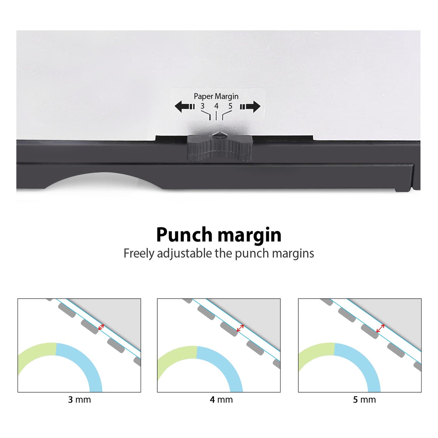 MAKEASY Comb Binding Machine - Punch 12 Sheet, Easy Punch No Jam, Heavy-Duty Metal Build, Book Binder for Office Reports & Home School Projects, Includes 100 Combs, Letter/A4/A5 Compatible