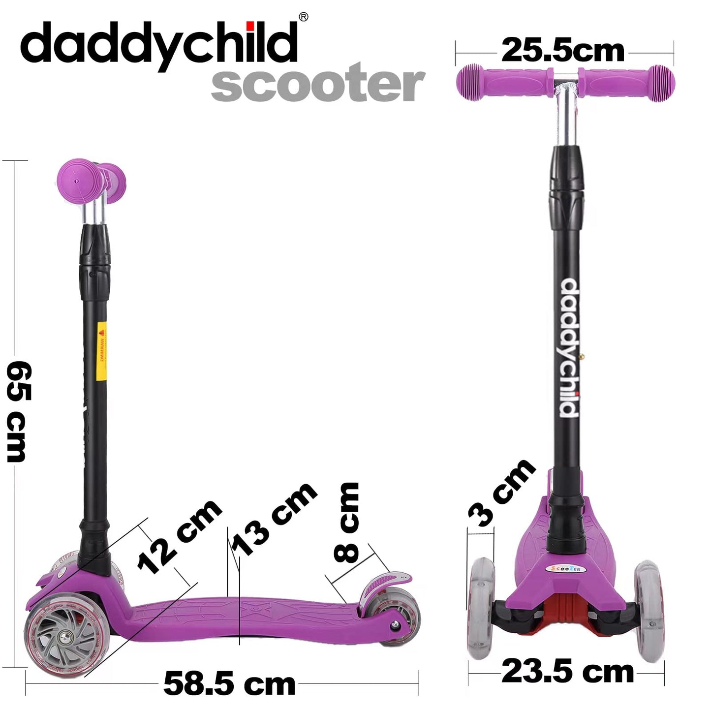 3-Wheel Kids Scooter for Toddlers 3-14, Light-Up Wheels, Mini Scooter for Boys & Girls