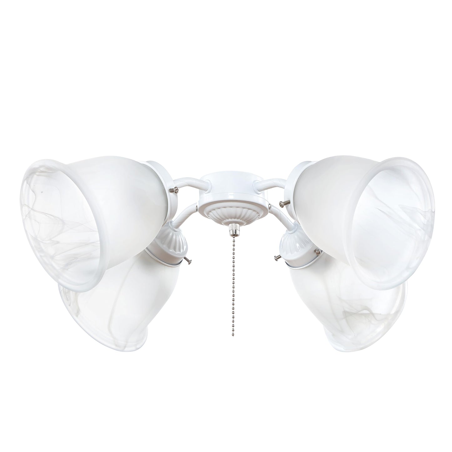 Aspen Creative 23177-73-4 Transitional Style Frosted Alabaster Ceiling Fan Glass Shade, 1-5/8" Fitter Size, 4-3/4" Diameter x 4-1/2"Height, 4 Pack
