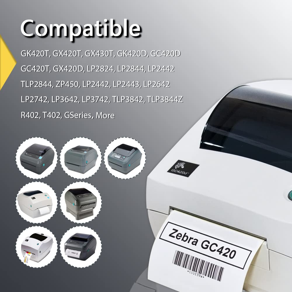 BETCKEY - 1" x 0.5" (25 mm x 13 mm) Small Labels Compatible with Zebra & More Label Printer,Premium Adhesive & Perforated [10 Rolls, 24300 Labels]