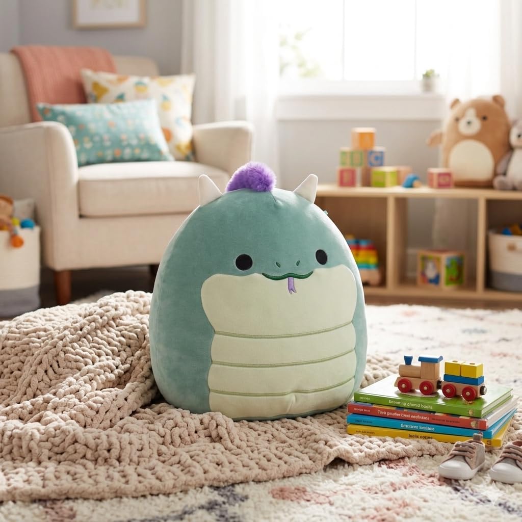 Squishmallows Original 10-Inch Magtus The Dragon - Official Jazwares Plush - Collectible Soft Squishy Stuffed Animal Toy - Add to Your Squad - Gift for Kids, Girls & Boys