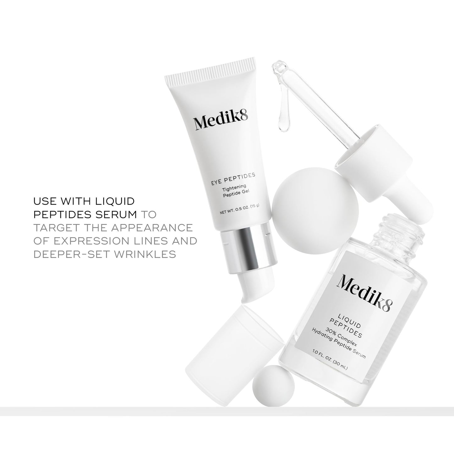 Medik8 Eye Peptides - Firming, Hydrating Daily Under Eye Gel - Smoothing, Tightening, Anti-Aging - Gently Smooths and Plumps Wrinkles - 0.5 oz