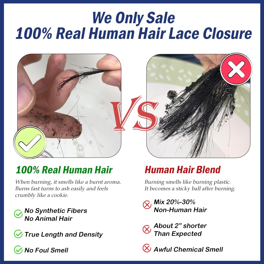 Topnormantic 13x6 Lace Frontal, Single Knots Swiss Lace Frontal 12A Brazilian Virgin Hair Ear To Ear Lace Frontal Closure Pre Plucked with Baby Hair Soft Straight Hair Frontal Free Part 12 Inch