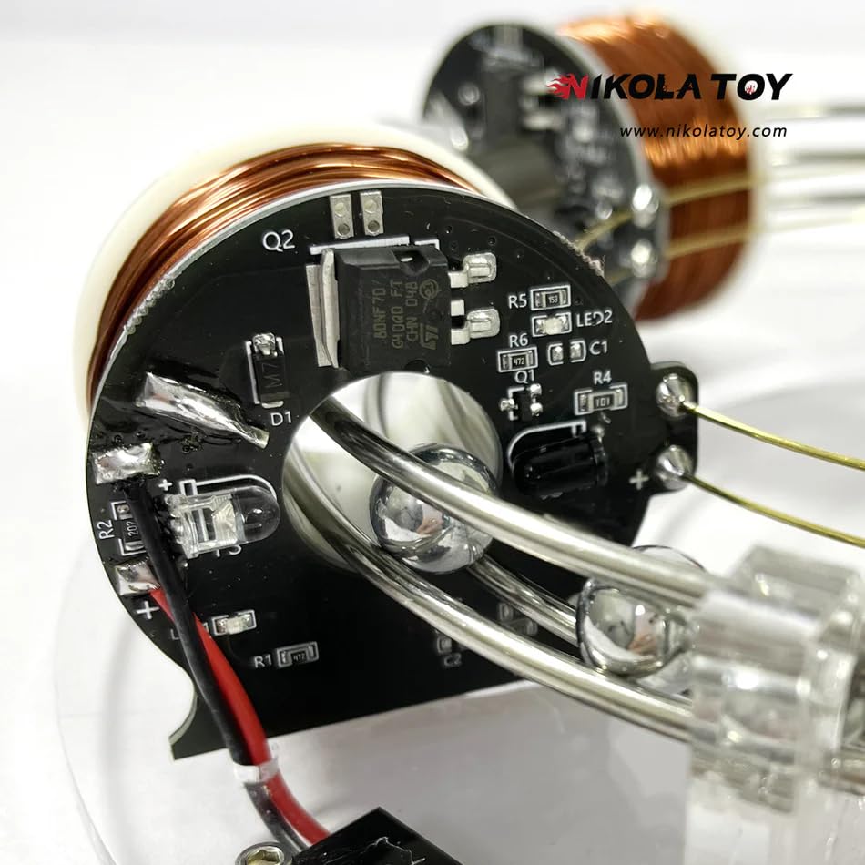 NikolaToy High tech electromagnetic Coil Accelerator - Multifunctional STEM Toy for Science Education & Creative Learning | Hands-On Physics Experiment Kit for Adults (electromagnetic Coil)