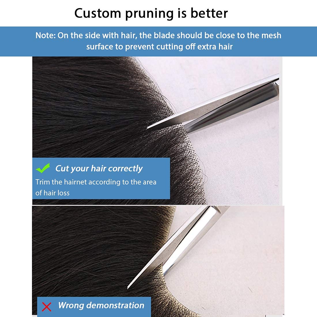 Maweilar Frontal Hairpiece for Women, 0.78"x6.3", 10", Natural Black Hair Extension Hairline Loss Straight Tape in Human Hair Toppers Replacement Toupee (Natural Black, 0.78"x6.3", 10")