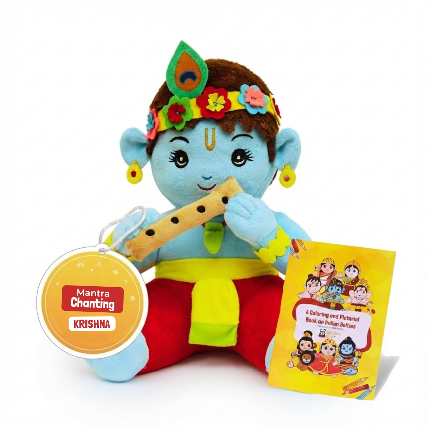 Panda's Box Mantra Chanting Musical Baby Krishna Plush Toy | Best Gift for Kids