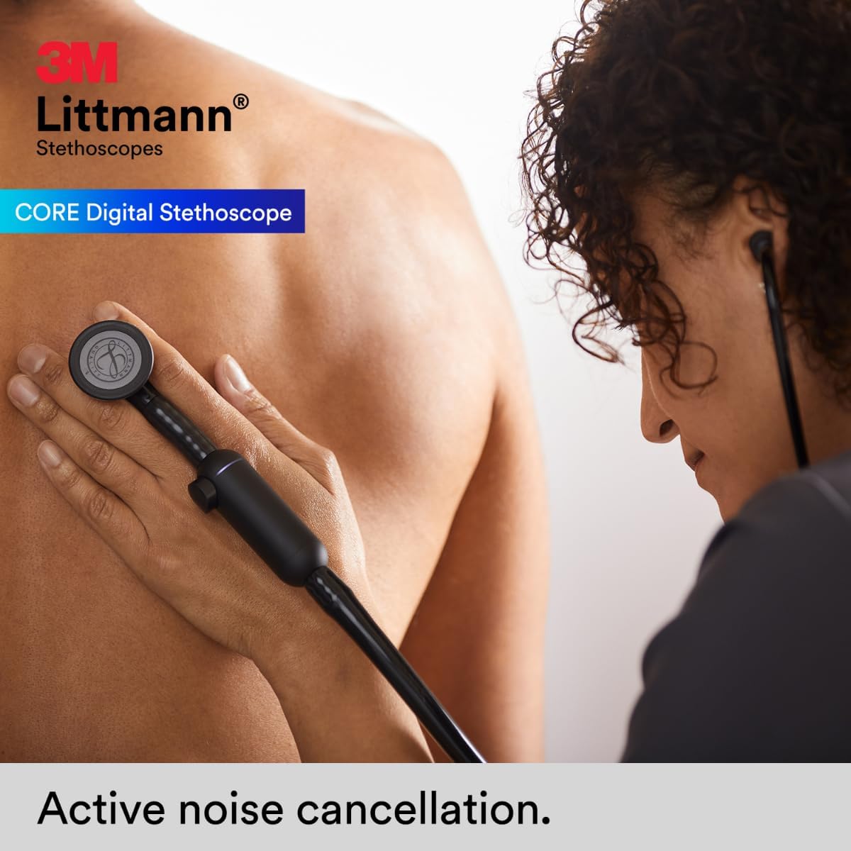 3M Littmann CORE Digital Stethoscope, Our Most Advanced Stethoscope Yet, Up To 40x Amplification, Active Noise Cancellation, In-App Sound Wave Visualization, High Polish Rainbow Chestpiece, 8570