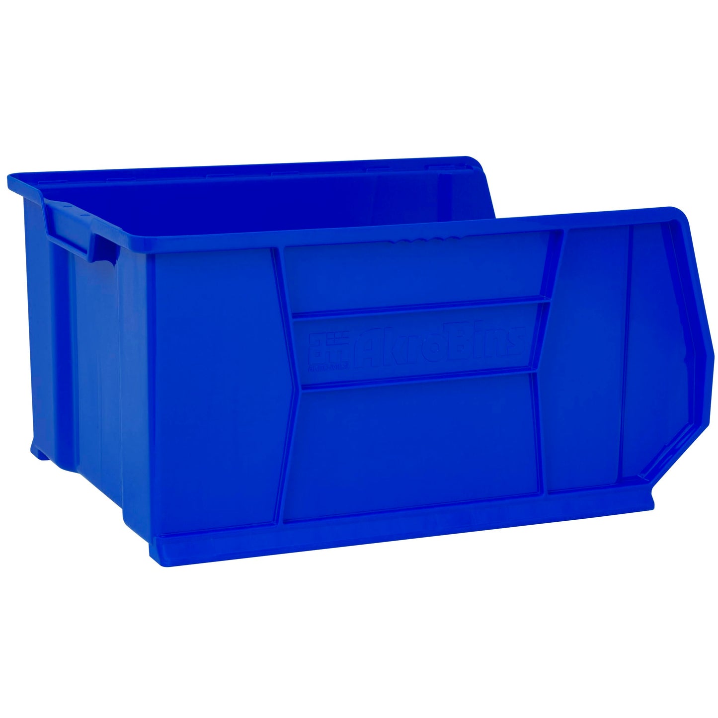 Akro-Mils 30289 Super-Size AkroBins Plastic Storage Bins, Space-Saving Stackable Bins for Garage, Classroom, Warehouse Organization, 24" L x 18" W x 12" H, Blue, 1-Pack