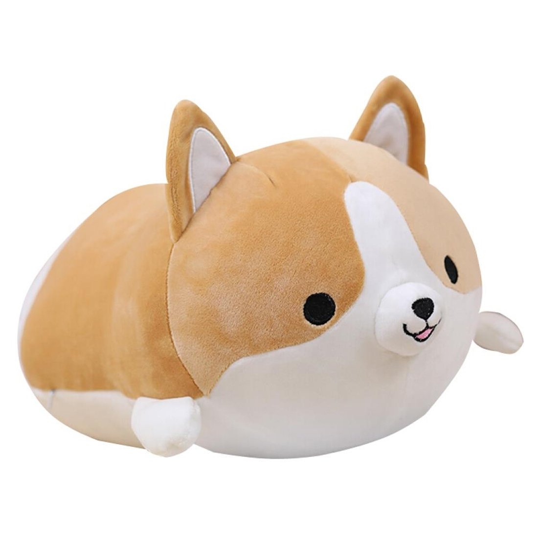 (45cm , Brown) - Levenkeness Corgi Dog Plush Pillow, Soft Cute Shiba Inu Akita Stuffed Animals Toy Gifts (brown, 45cm )