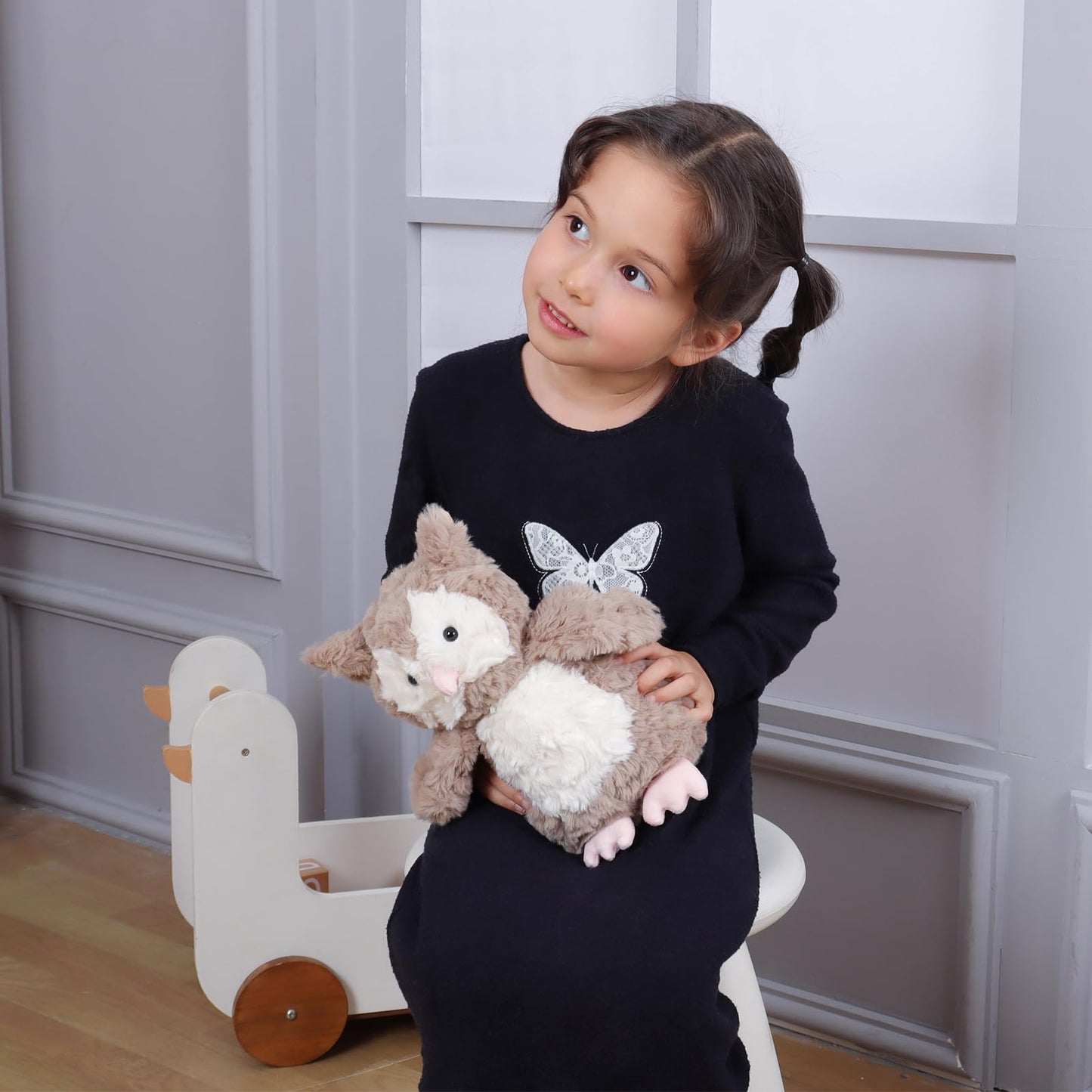 Apricot Lamb Toys Plush Brown Owl Stuffed Animal Soft Cuddly Perfect for Child (Brown Owl, 9.5 Inches)