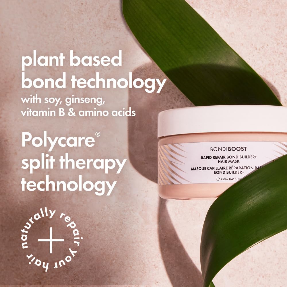 BONDIBOOST Rapid Repair Bond Builder + Hair Mask for Damaged Hair [8.45 fl oz], Deep Conditioning Treatment + Restores Strength & Shine