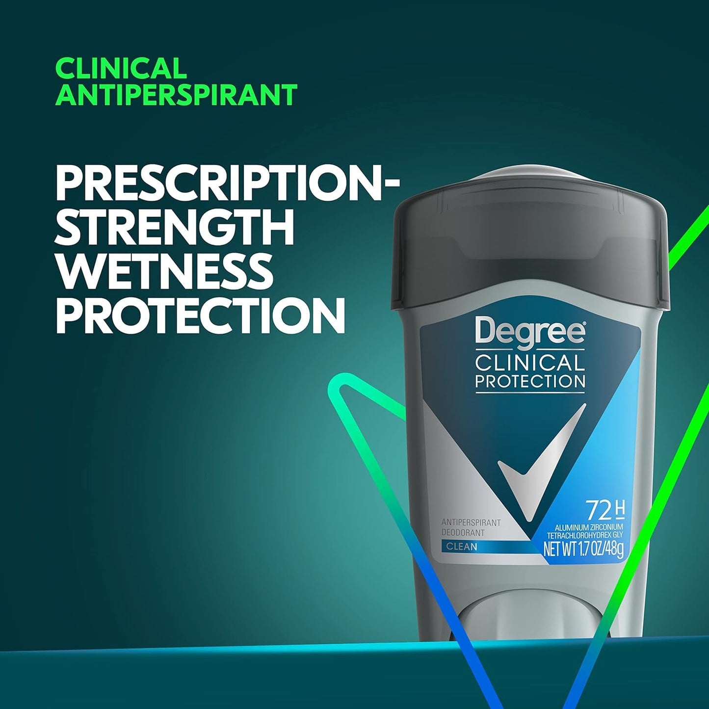 Degree Men Clean Clinical Antiperspirant Deodorant 1.7 oz (Pack of 6)