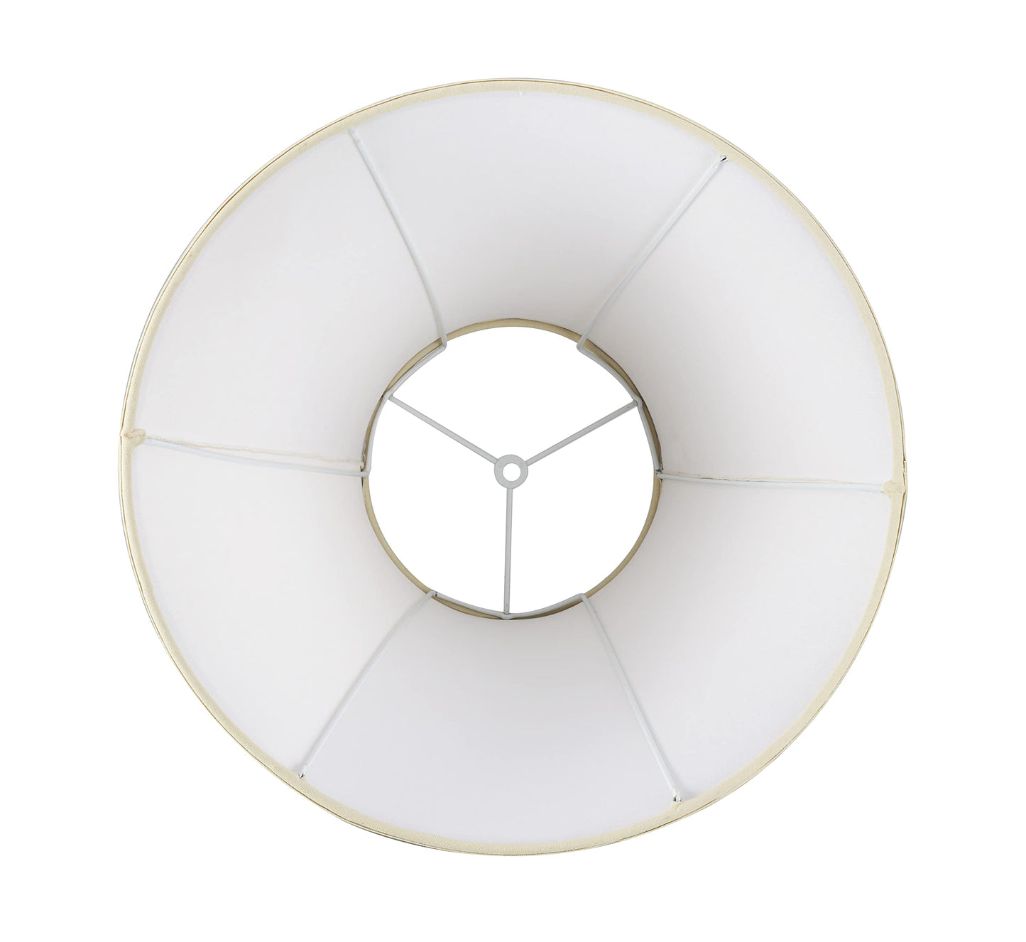 Aspen Creative 38004 Traditional Handsewn Bell Shaped Collapsible Spider Construction Lamp Shade in Cream, 8" Top x 17" Bottom x 13" Slant, Set of 1