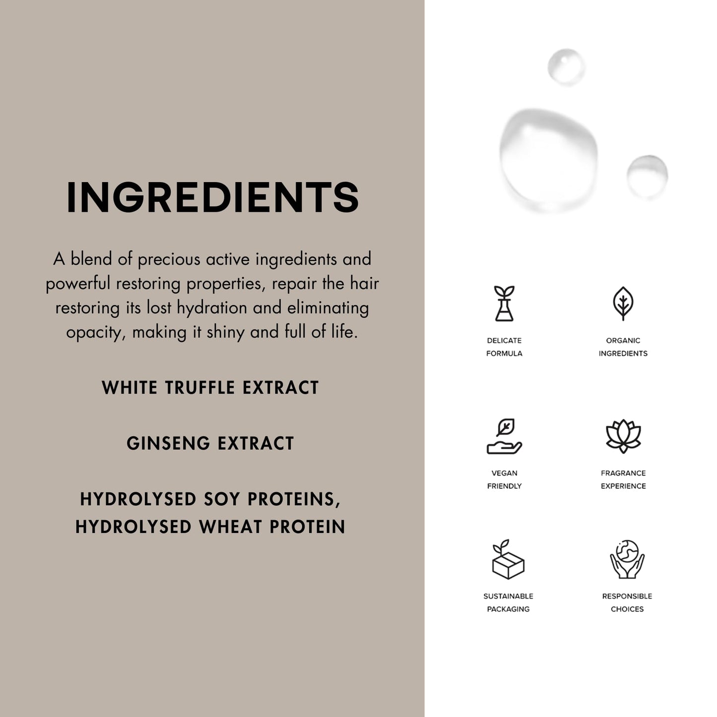 PREVIA Hydrating Leave-in Conditioner Spray with White Truffle Extract - Reconstructive Biphasic Detangling Treatment for Damaged, Dry, and Brittle Hair - Tames Frizz & Controls Static 6.7Floz