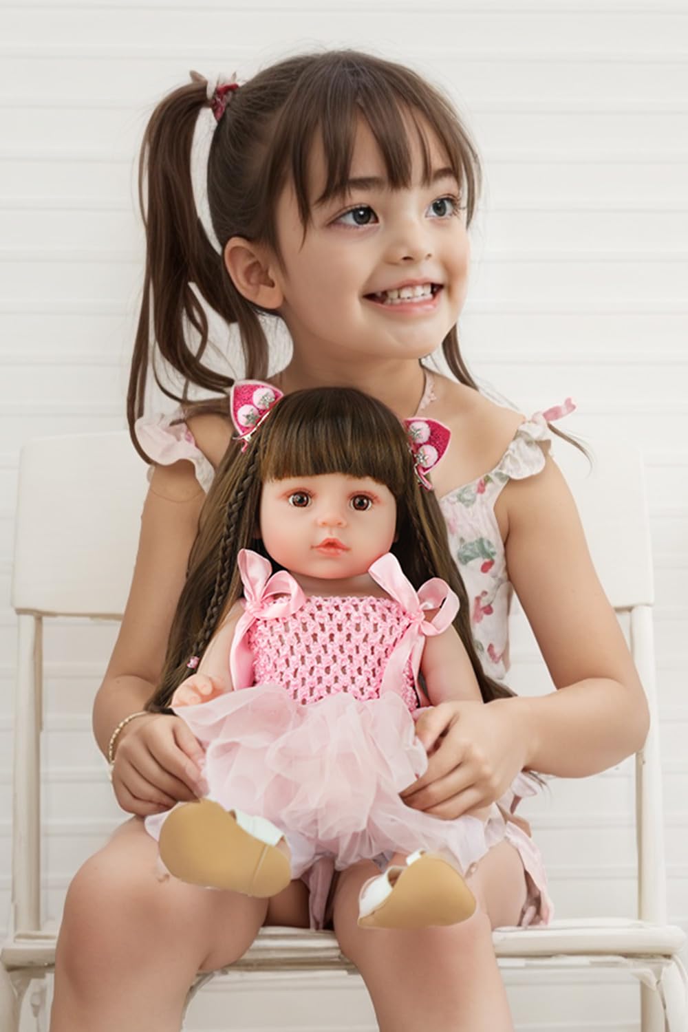 SCOM Lifelike Reborn Dolls Girl -20 Inch Realistic Baby Doll Newborn Baby Dolls，Lifelike Baby Doll Silicone Toddler Clothes Gift Set for Age 3+