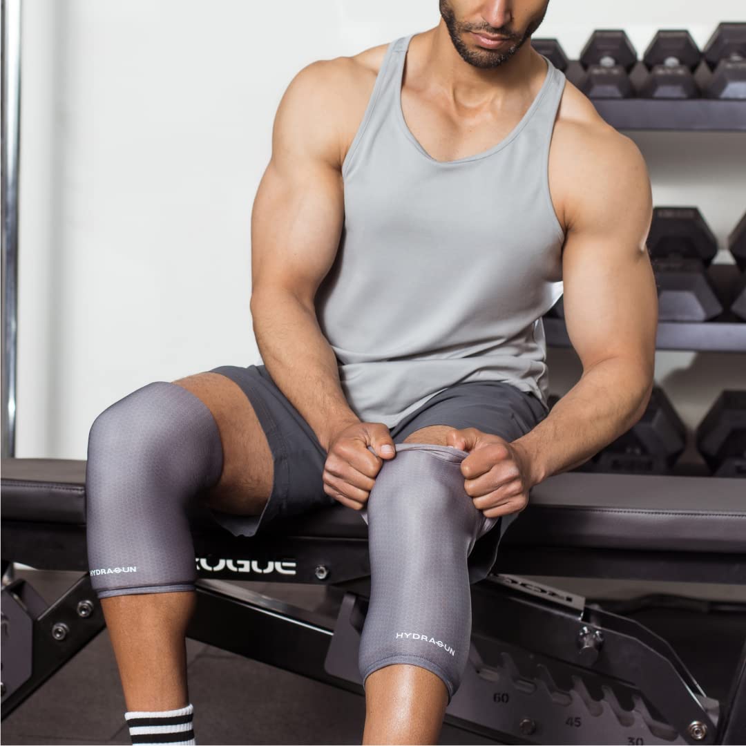 HYDRAGUN Thermosleeve 360° Hot/Cold Compression Sleeve for Knee, Joint, Muscle Pain, Cold and Heat Therapy (Medium)
