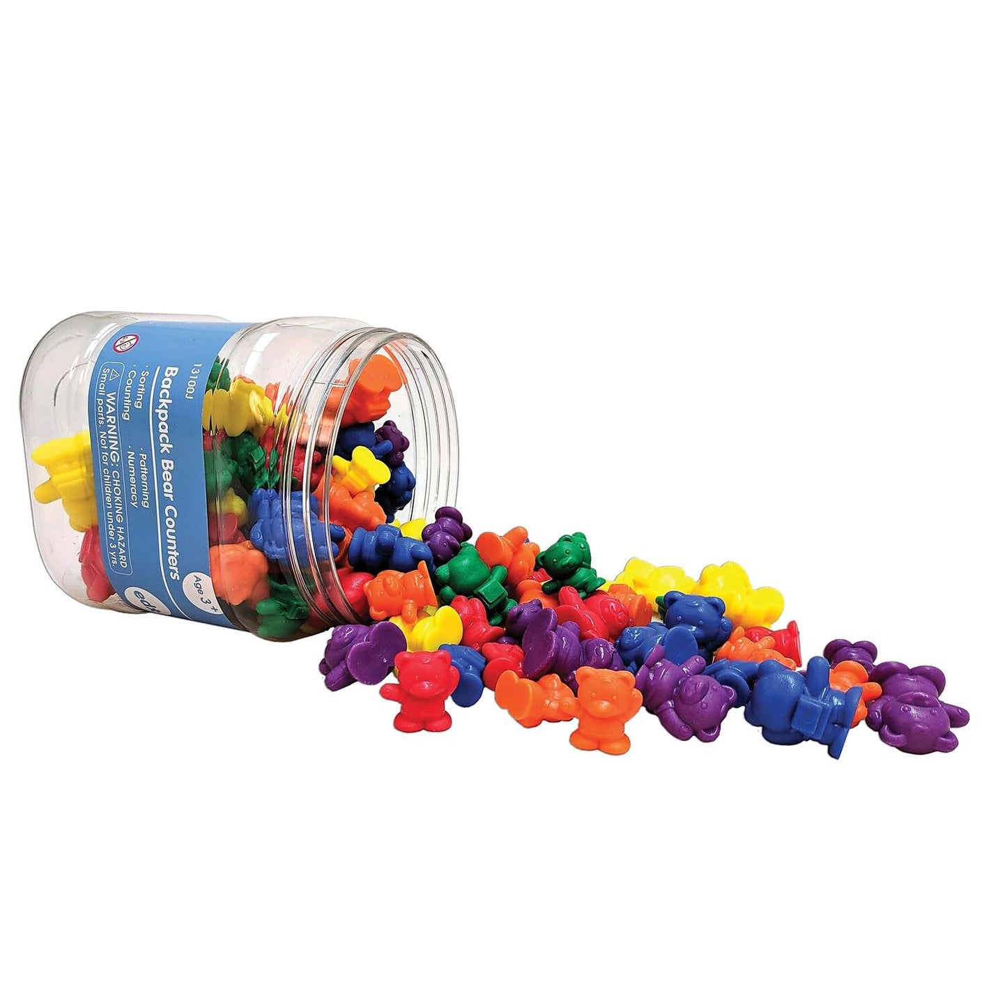 Learning Advantage 13100 Backpack Bear Counters, Grade: Kindergarten to 2, Plastic (Pack of 96)