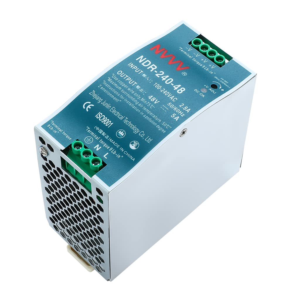 48V DC Output Industrial DIN Rail Power Supply 5 Amp NDR-240-48 Input Voltage 100 to 240 with PFC