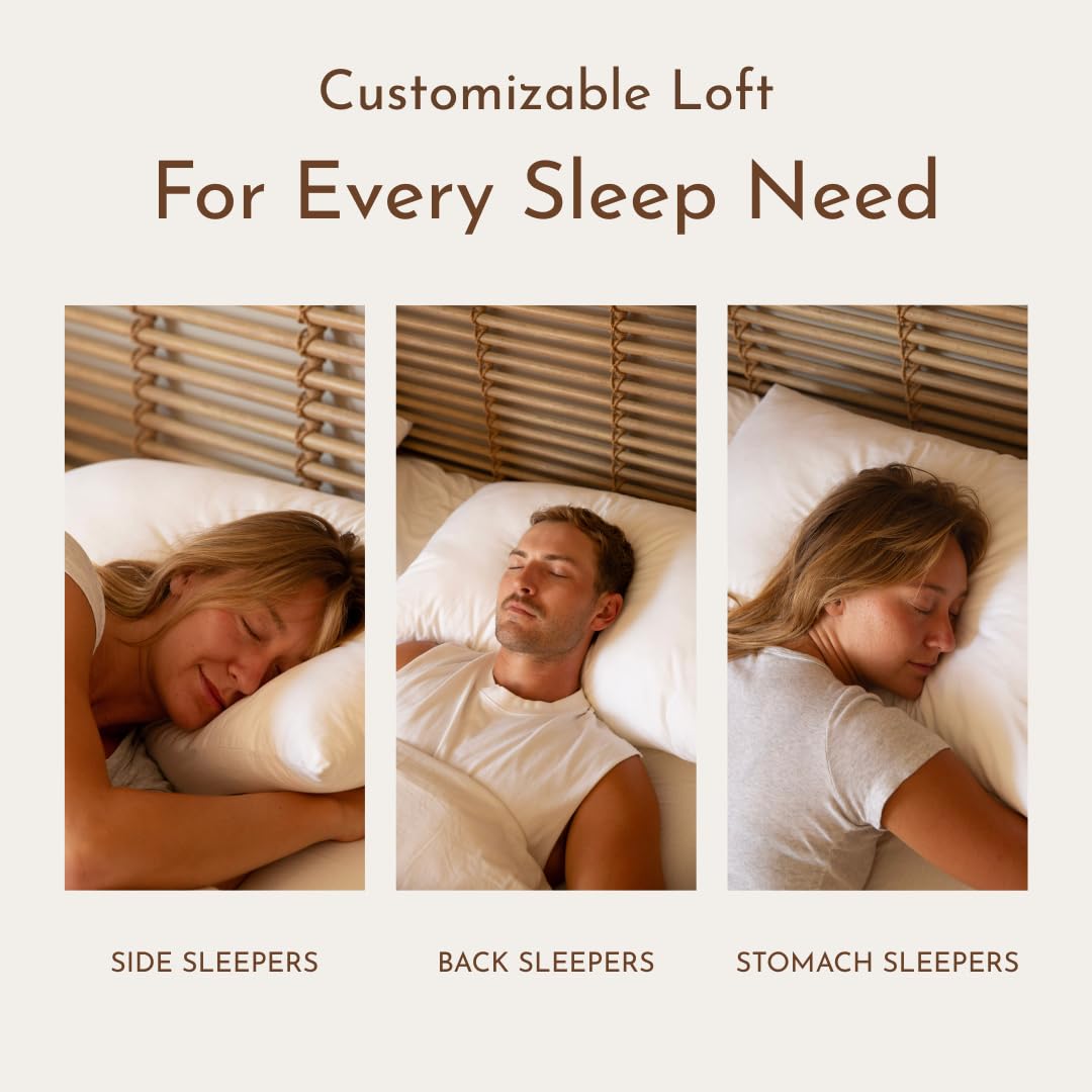 Little Sleepy Head Standard Pillow for Sleeping, Adjustable Loft Bed Pillow with Hypoallergenic Down-Like Fill, Hotel Quality Comfort, Soft or Firm Support - Standard Size Pillow 1 Pack, 20x26