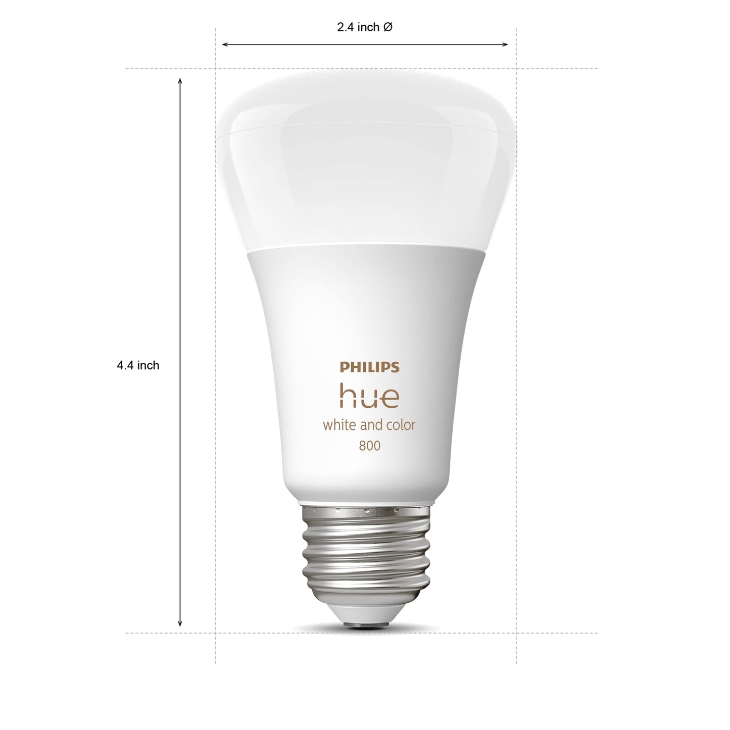 Philips Hue Smart 60W A19 LED Bulb - White and Color Ambiance Color-Changing Light - 2 Pack - 800LM - E26 - Indoor - Control with Hue App - Works with Alexa, Google Assistant and Apple Homekit