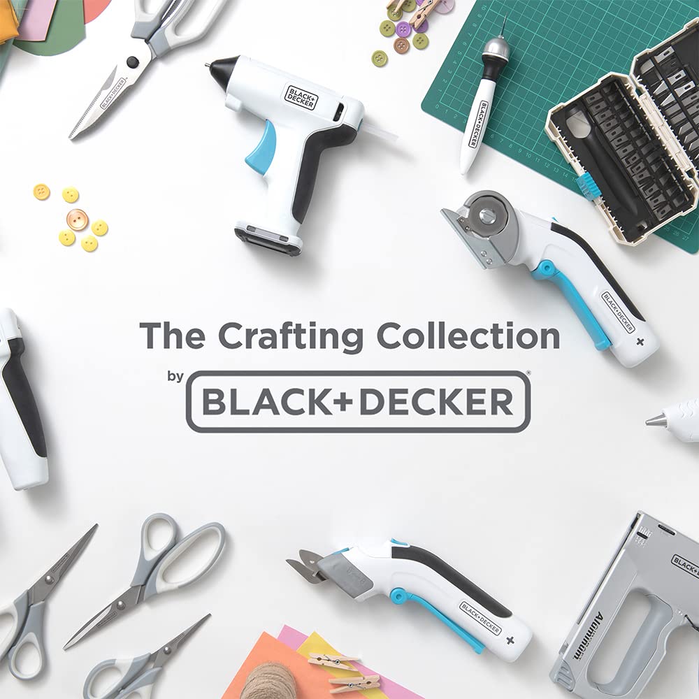 BLACK+DECKER 4V MAX Cordless Electric Fabric Craft Scissors, USB Rechargeable (BCSC115FF)