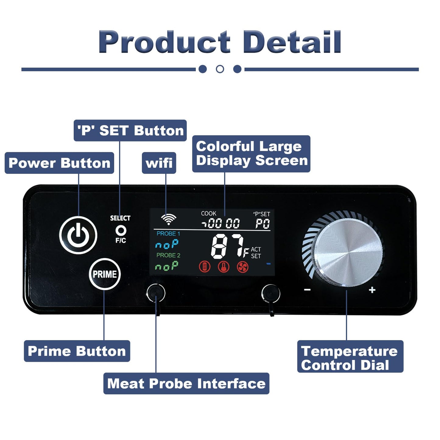 AC03P9 PB1100PS1 Smart Wi-Fi Control Board Replacement for Pit Boss Grills and Smokers, APP Support for AC03P9, PB440D2/ PB1150G/ PB850G/ PB550G/ PB820/ PB 1100 Wood Pellet Grills