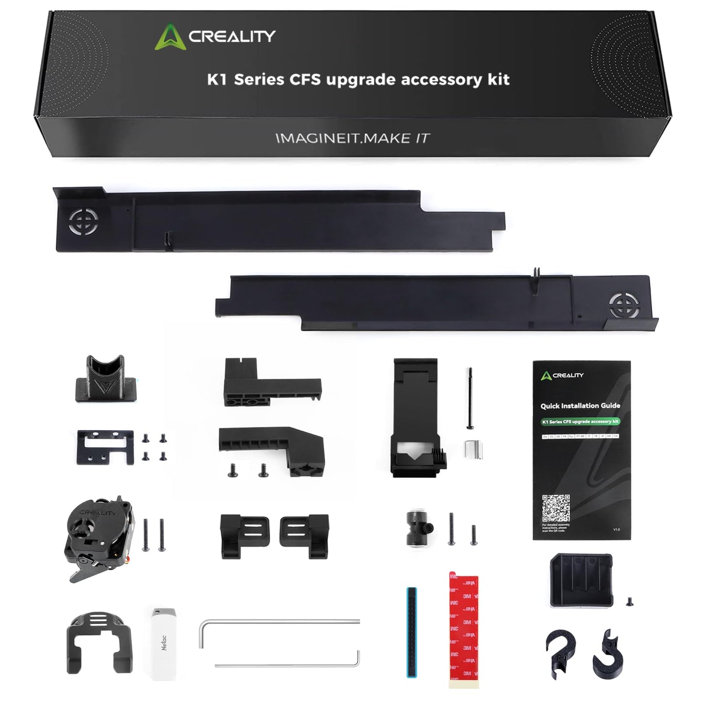Creality Official K1 Series CFS Upgrade Accessory Kit, Upgrade to Multi-Color Printing by Connecting CFS Filament System, Compatible with 3D Printer K1 Max, K1C, K1, K1 SE