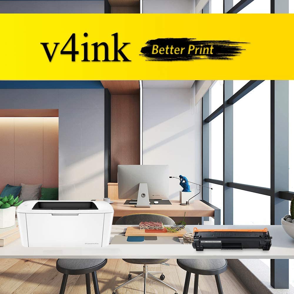 v4ink 2PK CF248A Toner Cartridge Black Compatible Replacement for HP 48A Toner Cartridge Black Ink for HP Laserjet Pro M15 M15W M28W M29W MFP M14-M17 M28-M31 M29 W2G51A Y5S53A Toner Cartridge Printer