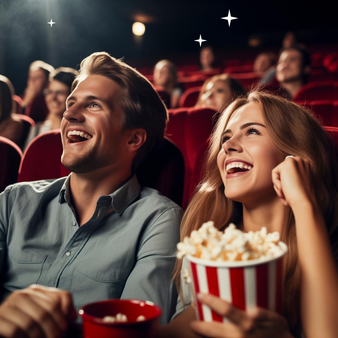 WONDERBOX AMC Movie Night Experience for 2, Gift Box with 2 Movie Tickets, Drinks & Popcorn, Valid at 550 Locations