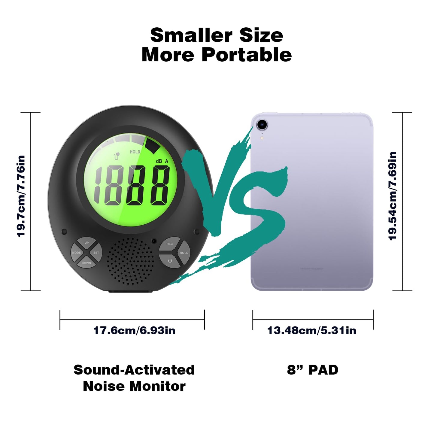 SWAREY Digital Decibel Meter with Alarm, Wall Hanging Sound Level Meter 35dB to 135dB with Alarm Quiet Please, Sound Level Meter for Schools Hospitals Temples Libraries Theaters