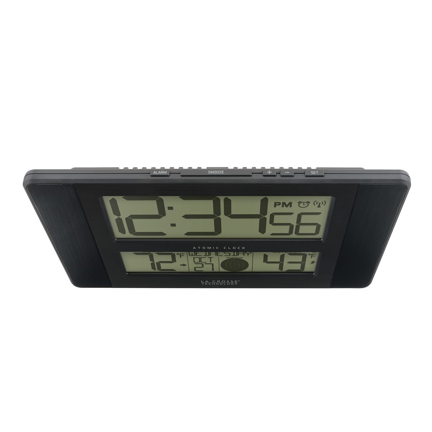 La Crosse Technology Atomic Digital Wall/Table Clock, 11.1" x 6.5" (513-1417BS)