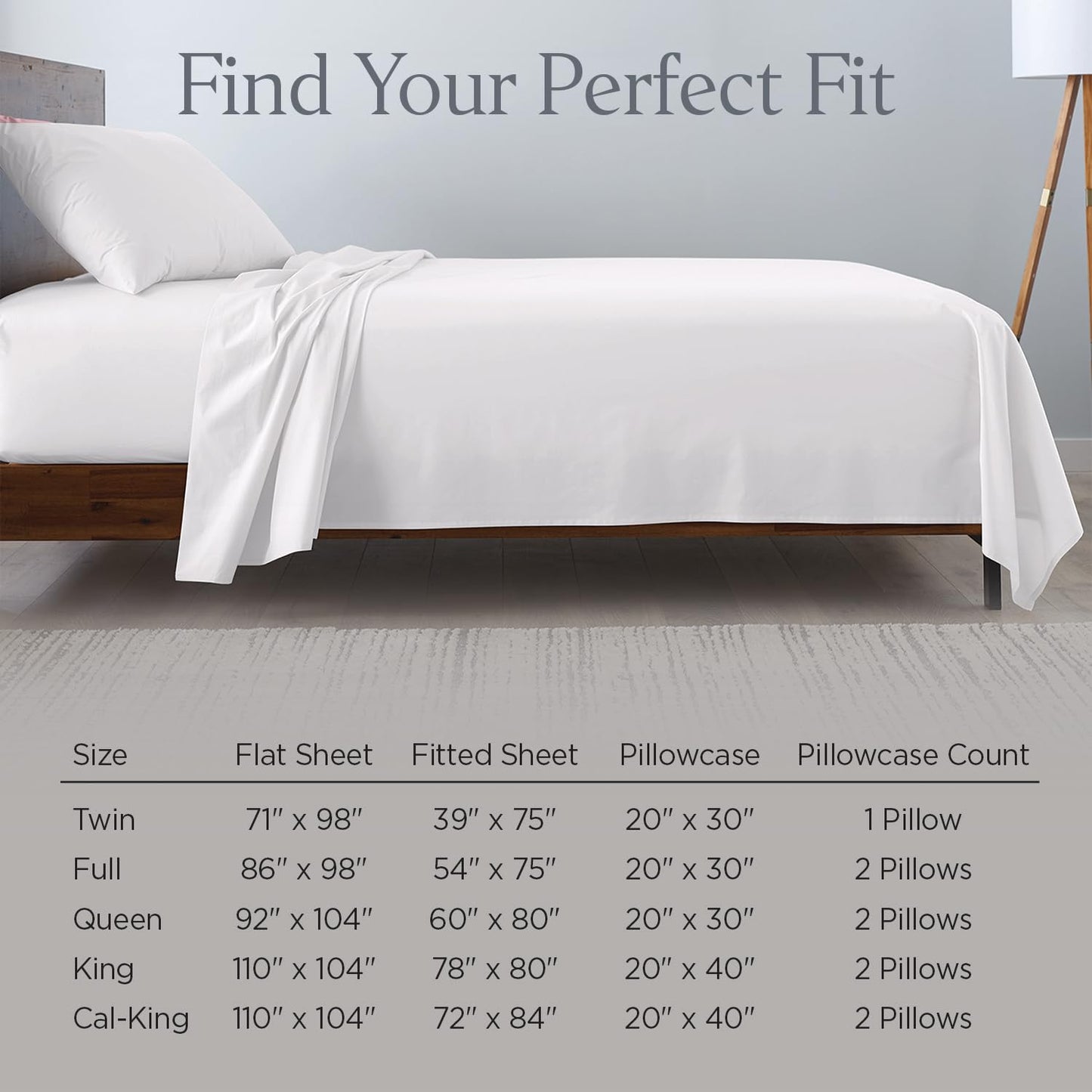 Ella Jayne Percale Sheets Queen (4 Pieces), Permium 100% Cotton Percale TC300, Hotel Luxury Collection, Deep Pockets and Cooling Percale Sheets (White)